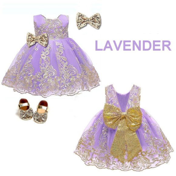 NWT Beautiful Sparkling Sequin Bow Baby Dress Christmas Flower Girl Page… - Picture 6 of 16